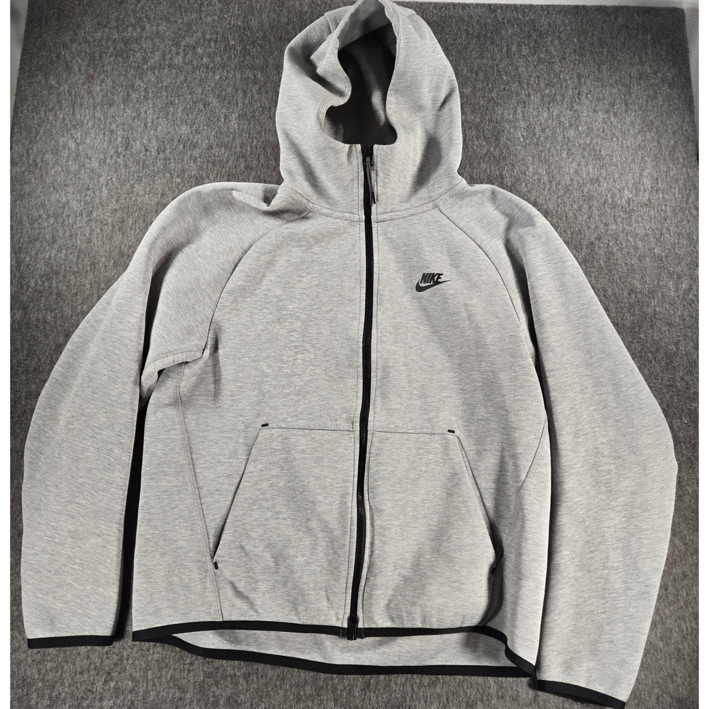 Nike Tech Fleece Full Zip Hoodie Mens Size M Heathered Gray 928483-063